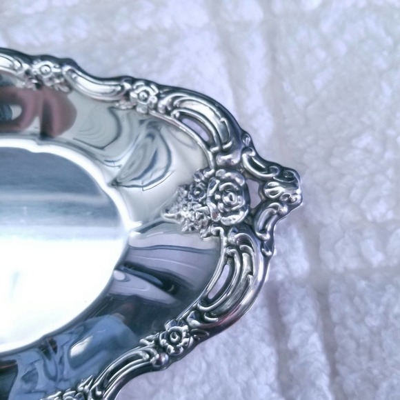 Community Silver Trinket Candy Key Tray Dish - Picture 2 of 7